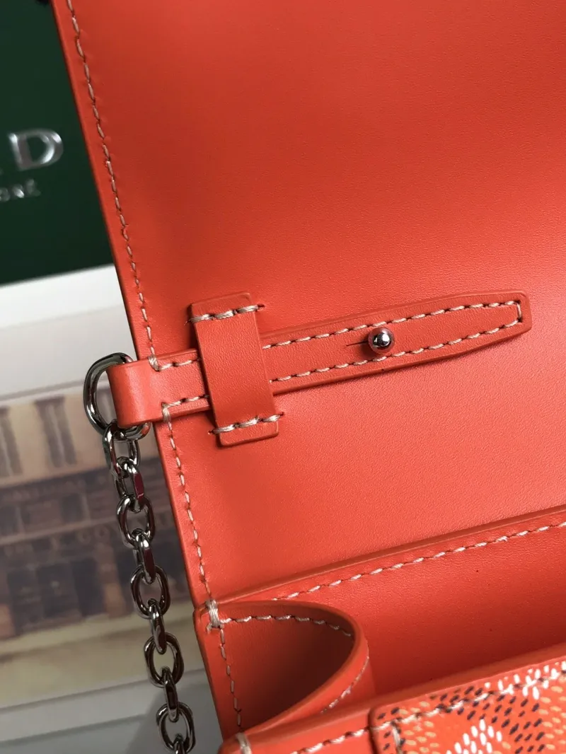 Goyard Orange Satchel Chain Crossbody Bag 331 - Image 8