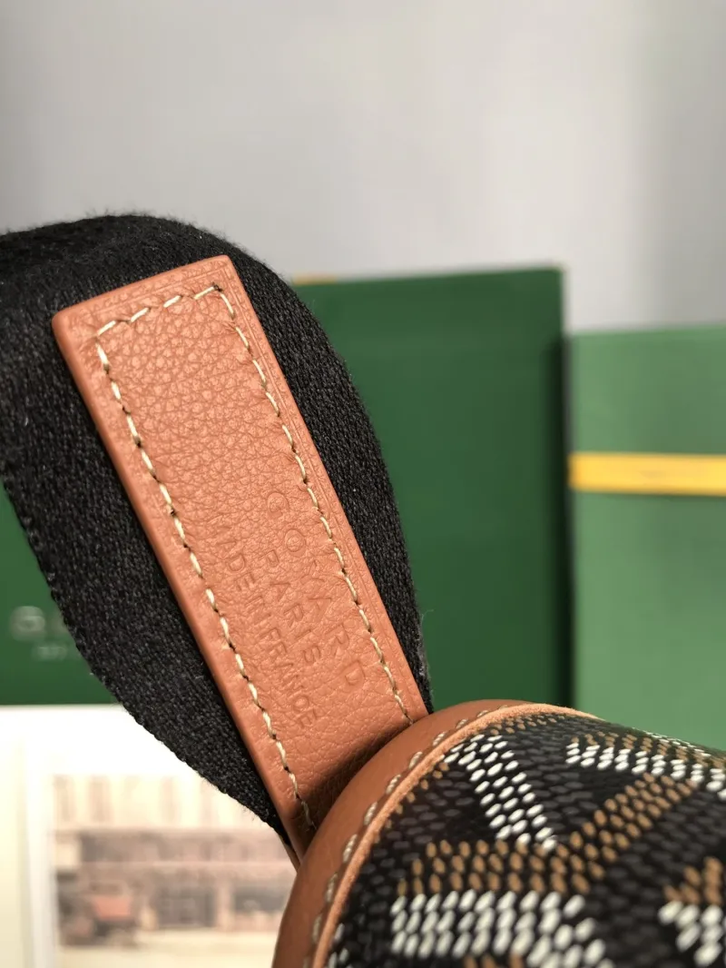 Goyard 336 Black Tan Satchel Messenger Bag - Image 5