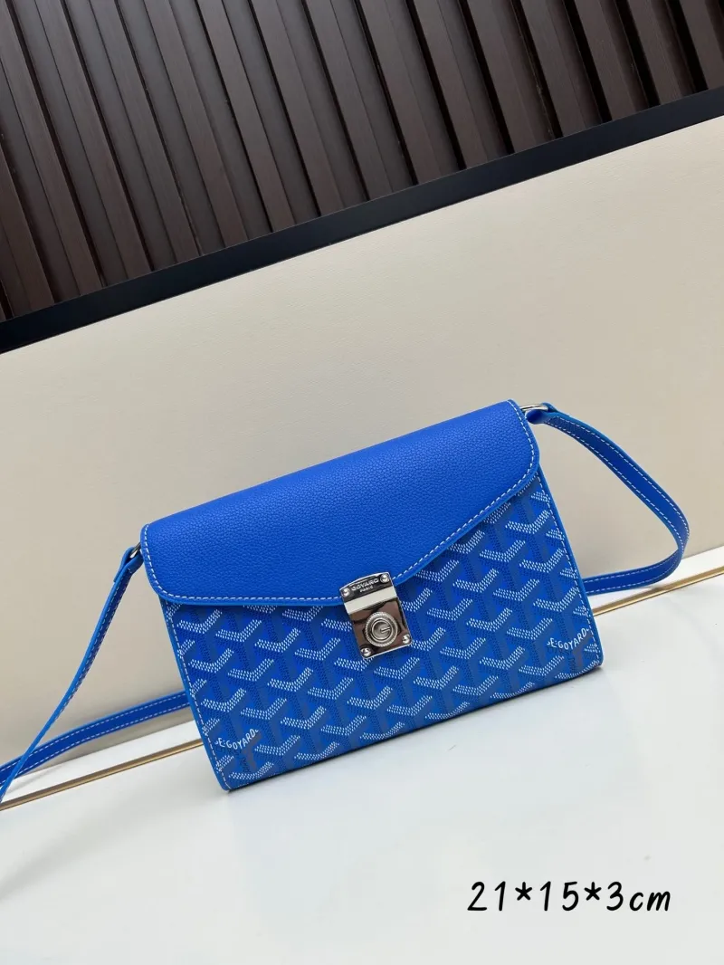 Goyard Blue Satchel Crossbody Bag 337