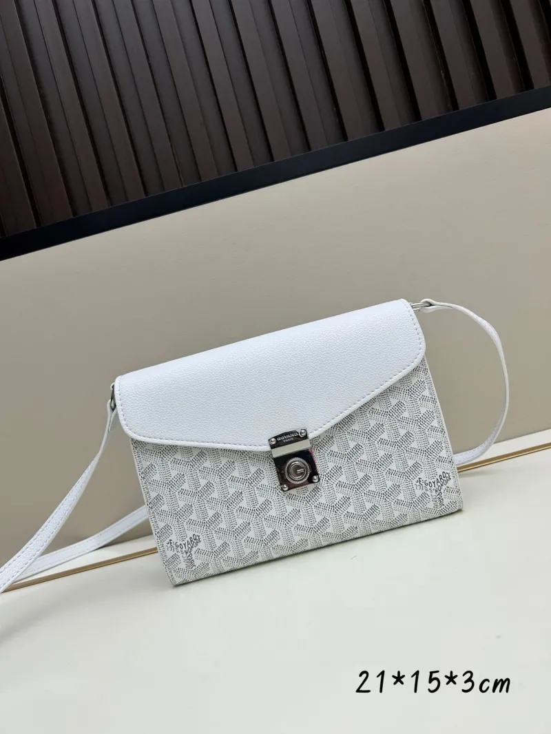 Goyard White Crossbody Satchel Bag