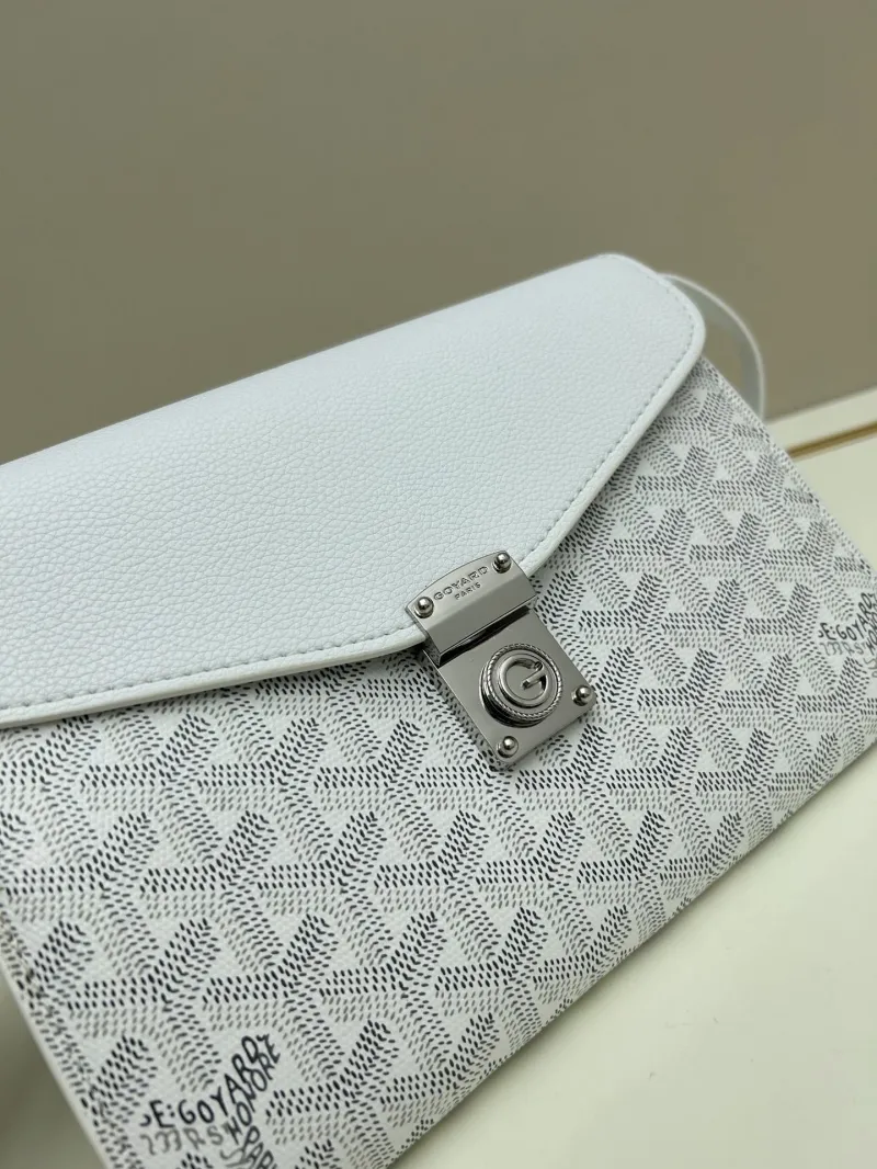 Goyard White Crossbody Satchel Bag - Image 3