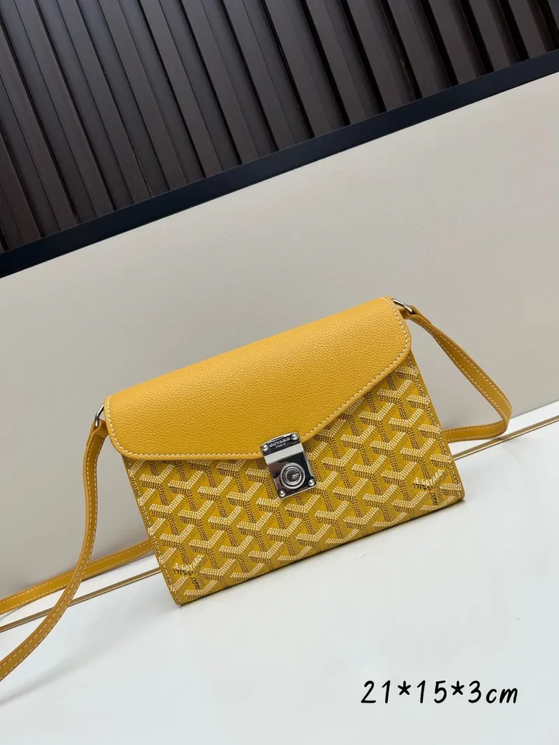 Goyard Yellow Crossbody Satchel Bag 339