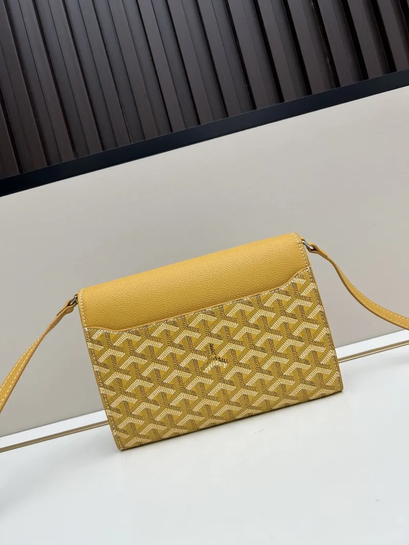 Alternative view of Goyard Yellow Crossbody Satchel Bag 339