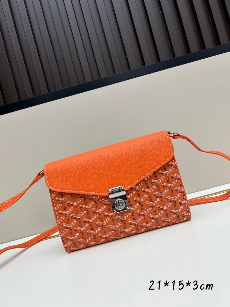 Goyard Orange Crossbody Satchel Bag