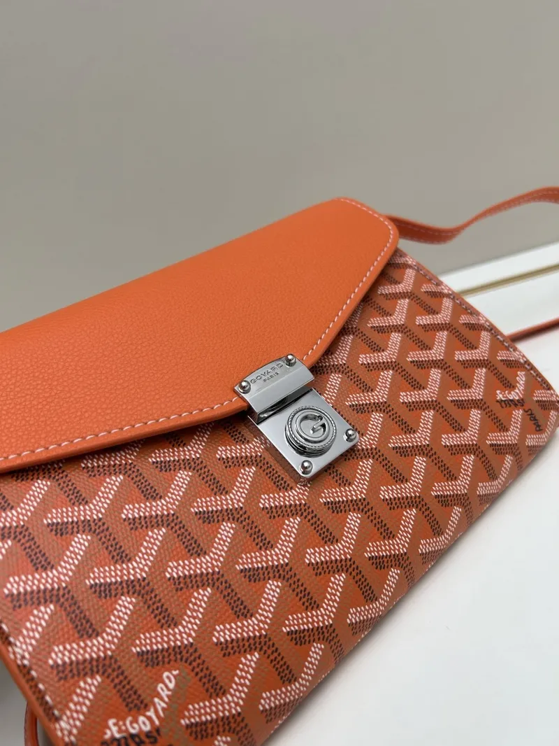 Goyard Orange Crossbody Satchel Bag - Image 3