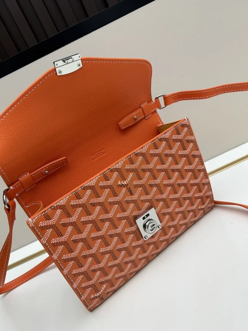 Goyard Orange Crossbody Satchel Bag - Image 6