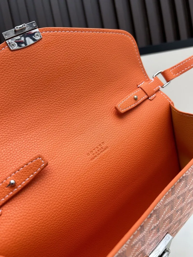 Goyard Orange Crossbody Satchel Bag - Image 8