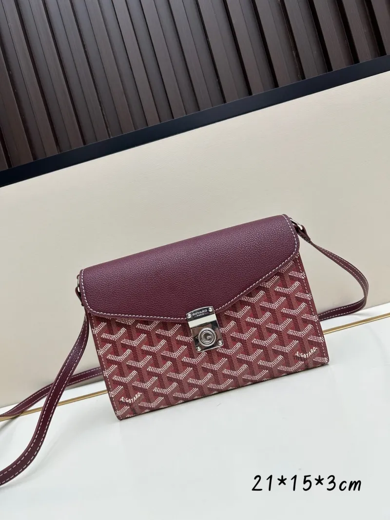 Goyard Burgundy Satchel Crossbody Bag 342