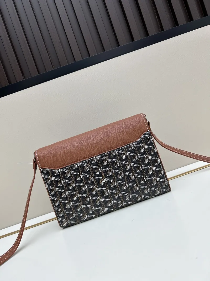 Alternative view of Goyard Black Brown Crossbody Satchel Bag 343