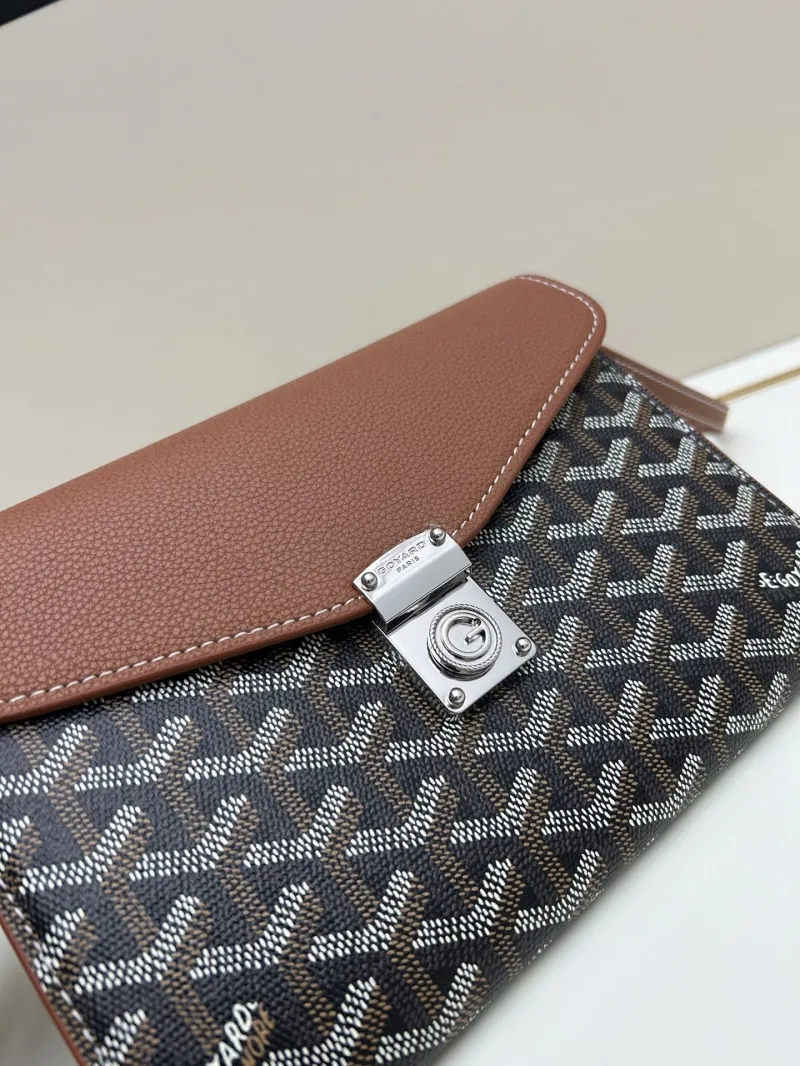 Goyard Black Brown Crossbody Satchel Bag 343 - Image 3