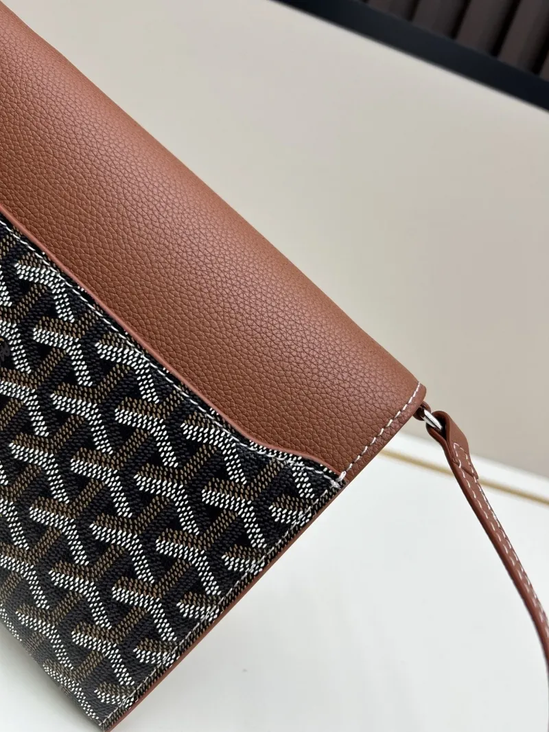 Goyard Black Brown Crossbody Satchel Bag 343 - Image 6