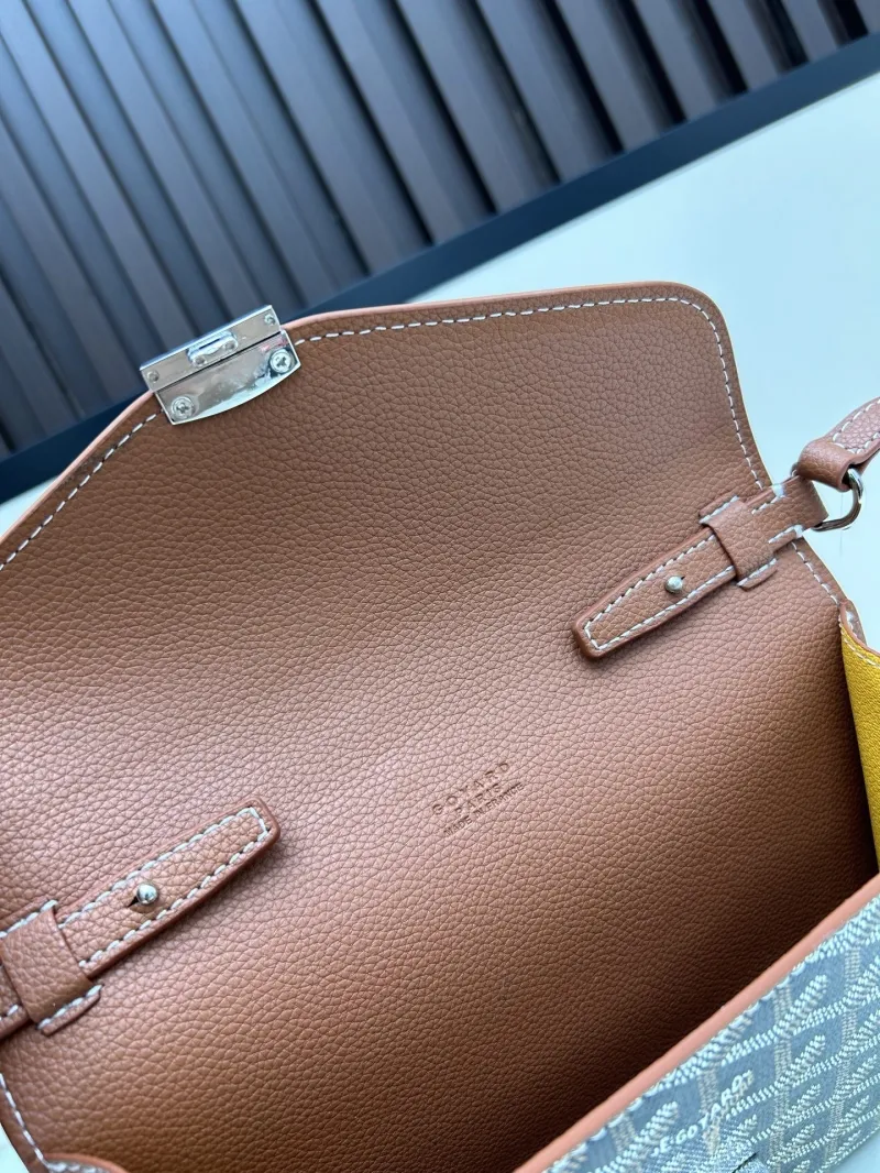 Goyard Black Brown Crossbody Satchel Bag 343 - Image 8
