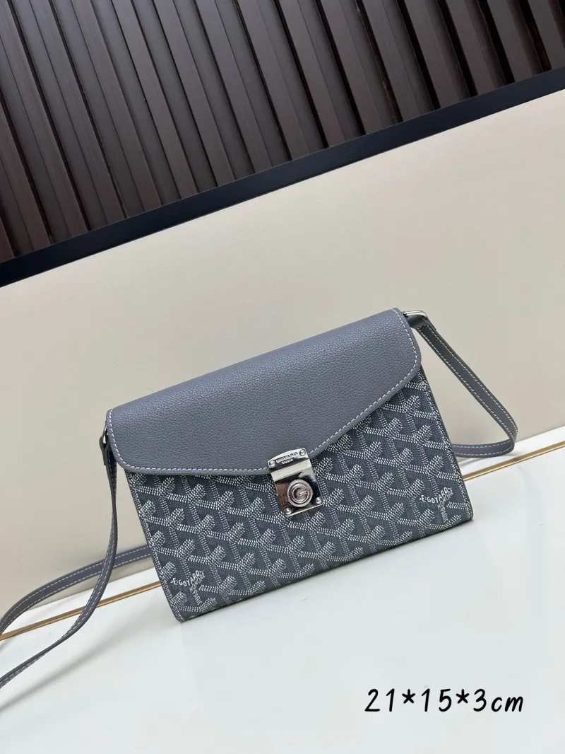 Goyard Gray Crossbody Satchel Bag 344