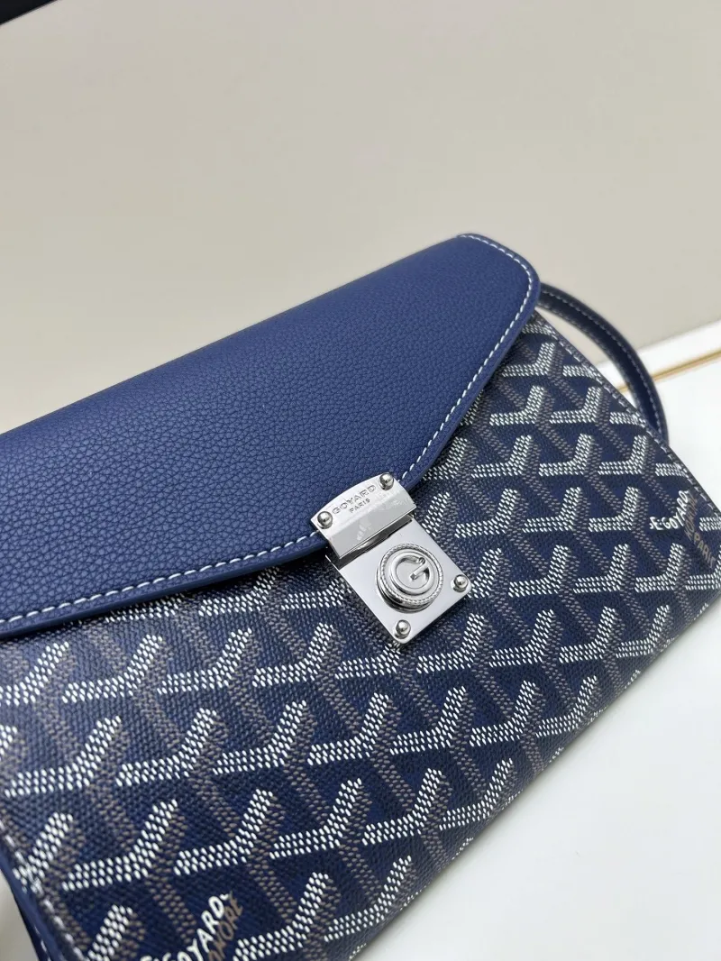 Goyard Blue Satchel Crossbody Bag 345 - Image 3