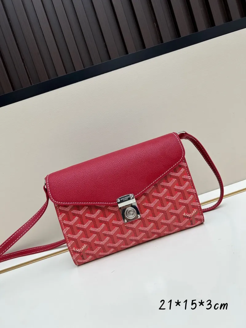 Goyard Red Satchel Crossbody Bag 346