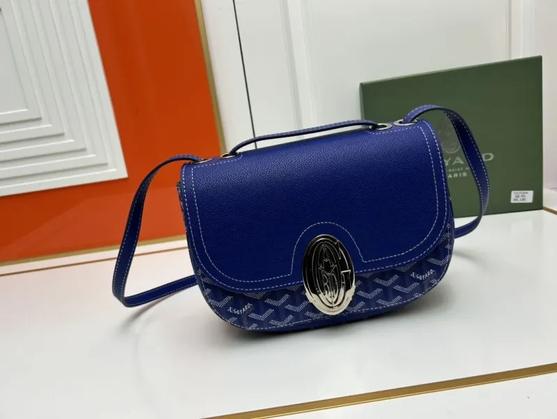 Goyard Blue Satchel Crossbody Bag 348