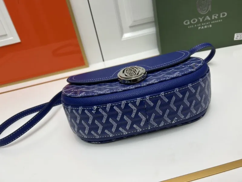 Goyard Blue Satchel Crossbody Bag 348 - Image 6