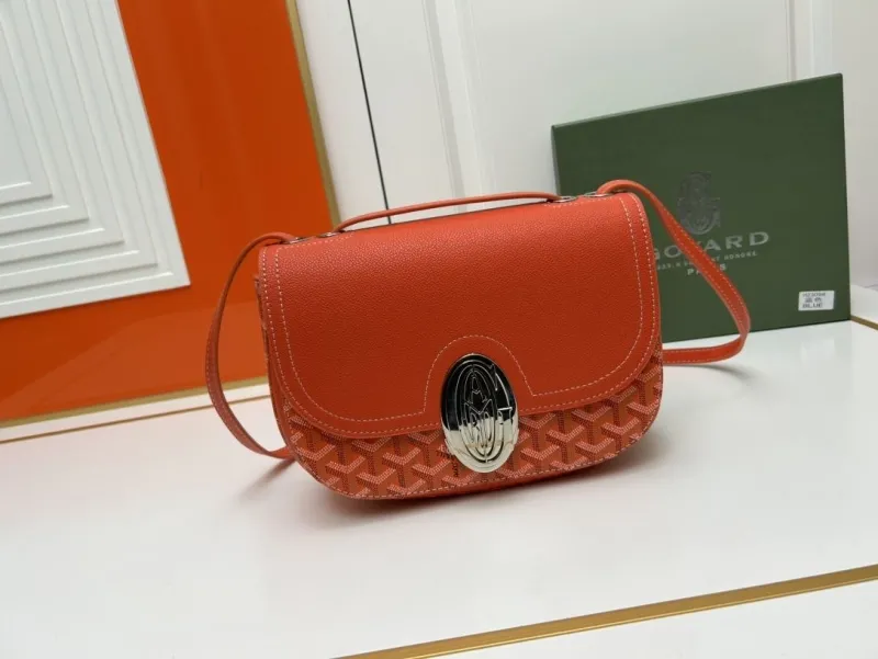 Goyard Orange Crossbody Satchel Bag