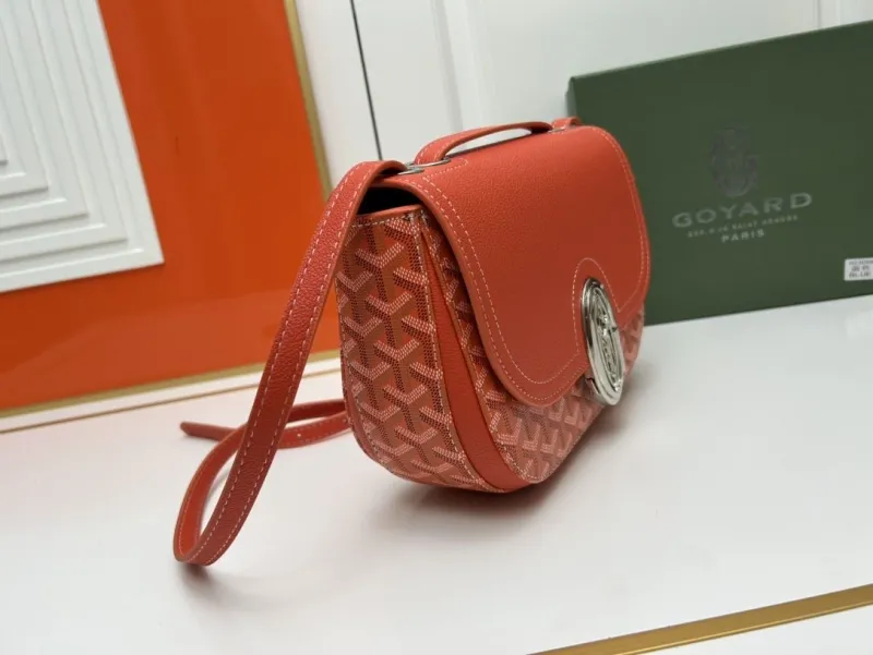 Alternative view of Goyard Orange Crossbody Satchel Bag