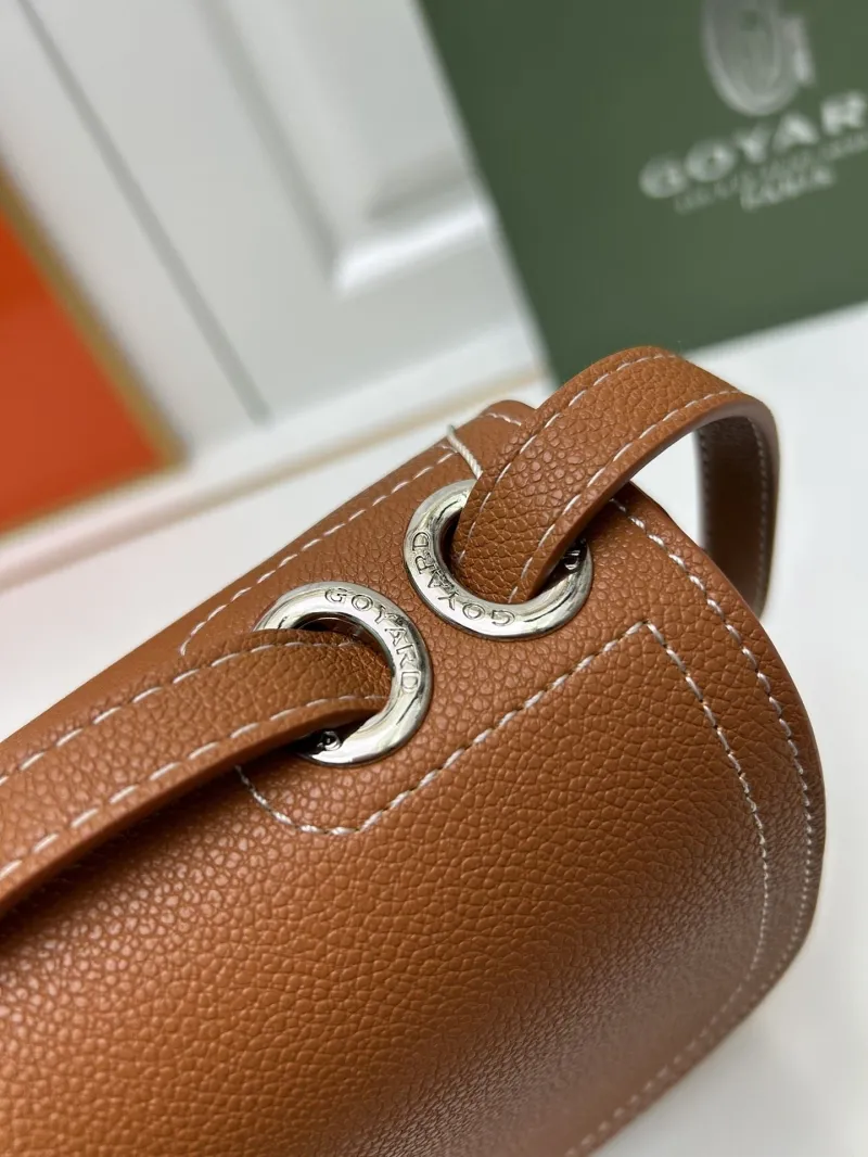 Goyard Brown Black Crossbody Saddle Bag 353 - Image 5