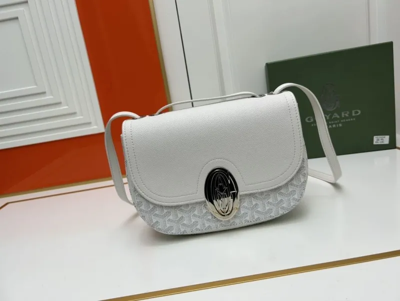 Goyard White Satchel Crossbody Bag