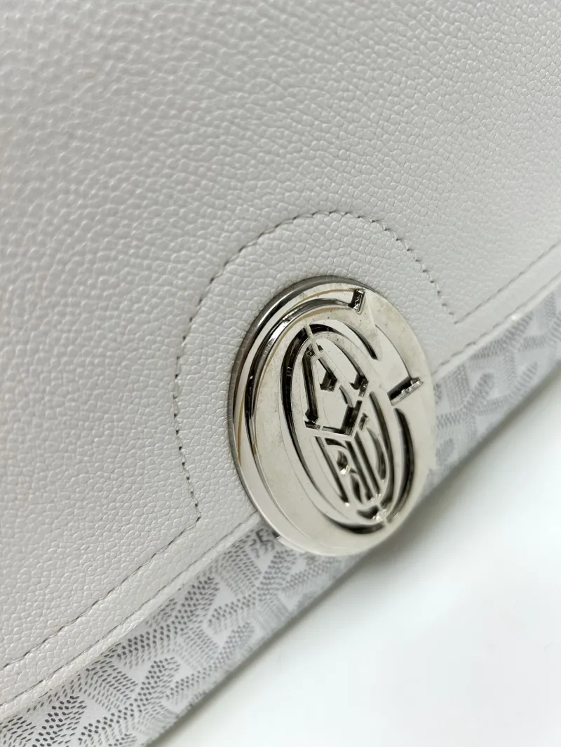 Goyard White Satchel Crossbody Bag - Image 4