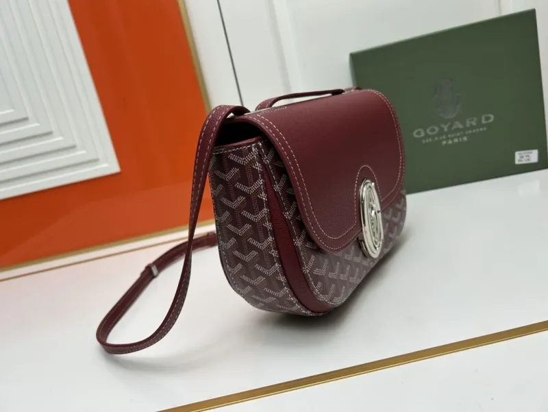 Alternative view of Goyard Burgundy Crossbody Satchel Bag
