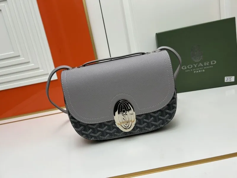 Goyard Gray Crossbody Satchel Bag 356