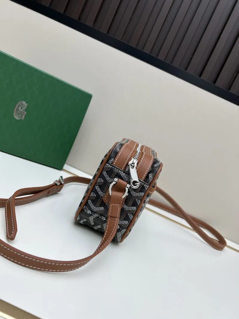 Alternative view of Goyard Black Brown Crossbody Satchel Bag