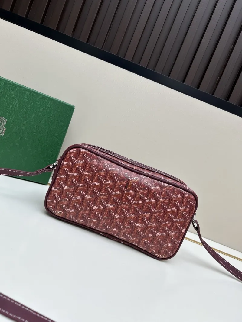 Goyard Burgundy Crossbody Satchel Bag - Image 3