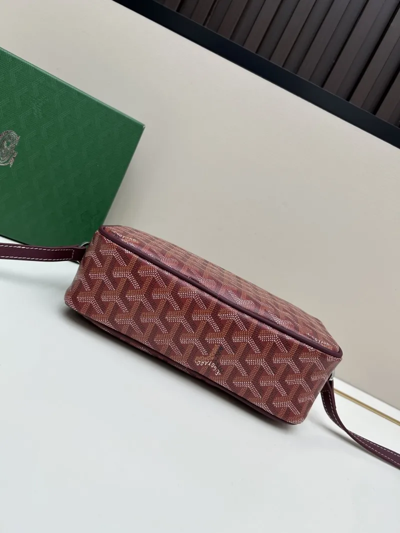 Goyard Burgundy Crossbody Satchel Bag - Image 4