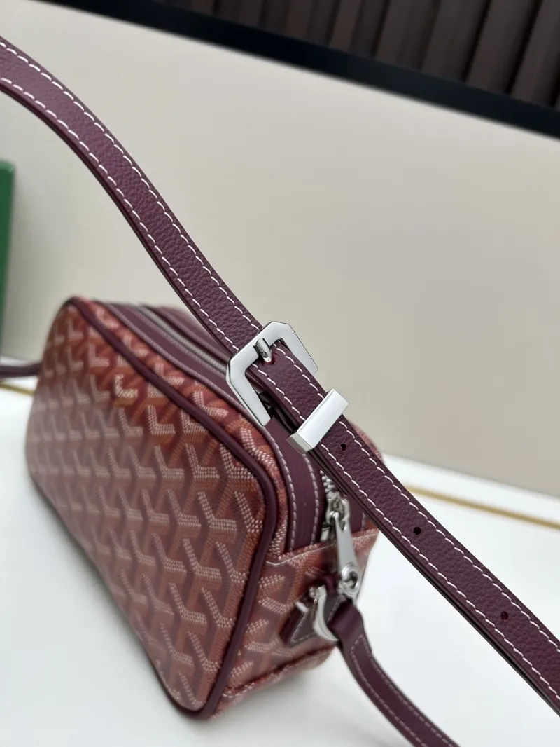 Goyard Burgundy Crossbody Satchel Bag - Image 5