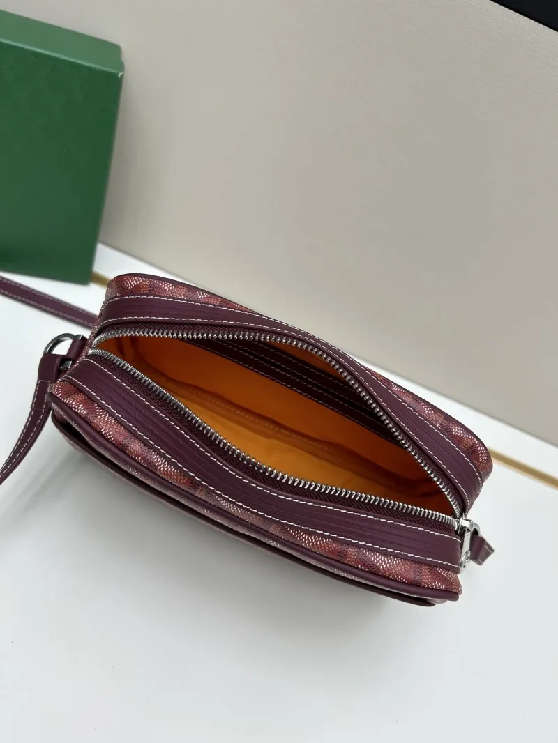 Goyard Burgundy Crossbody Satchel Bag - Image 7