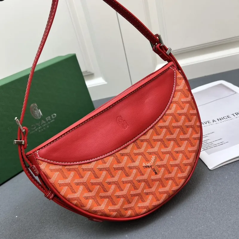 Goyard Red Orange Satchel Shoulder Bag - Image 6