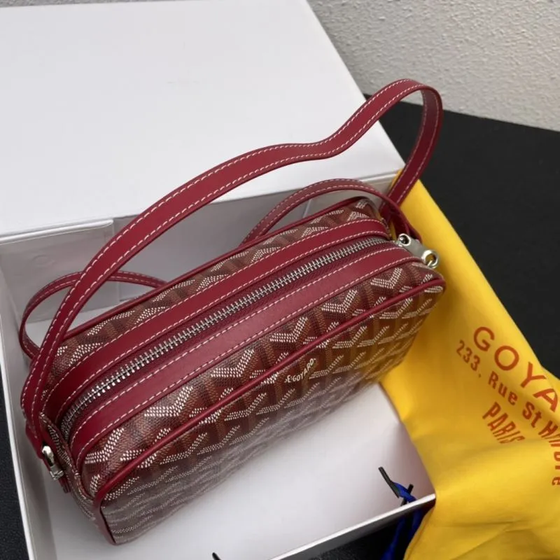 Goyard Red Crossbody Satchel Bag 381 - Image 3