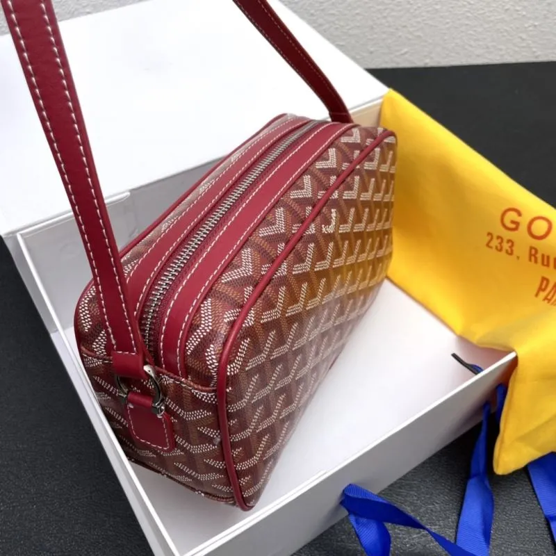 Goyard Red Crossbody Satchel Bag 381 - Image 4