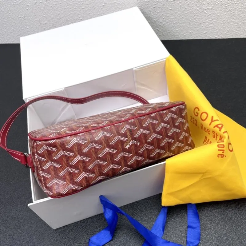 Goyard Red Crossbody Satchel Bag 381 - Image 6