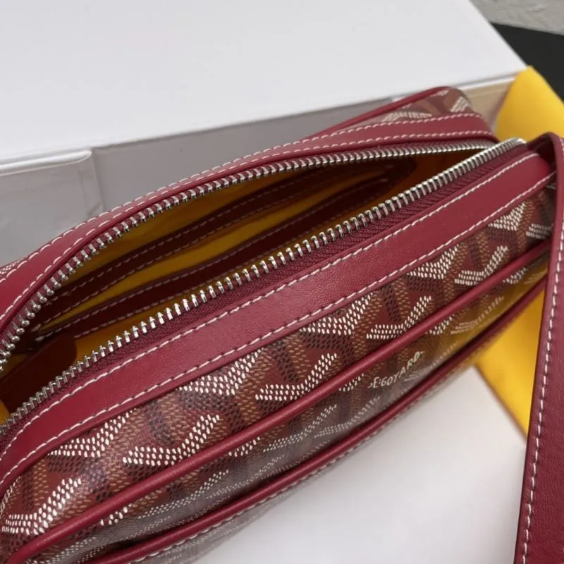 Goyard Red Crossbody Satchel Bag 381 - Image 7