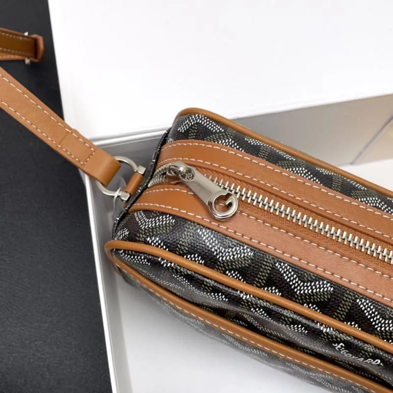 Goyard Black Tan Crossbody Bag 385 - Image 6