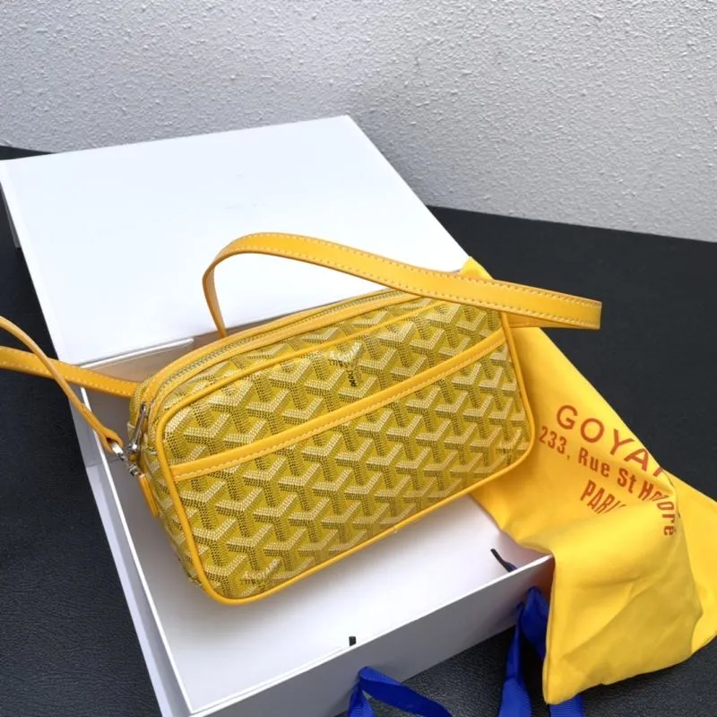 Goyard Yellow Crossbody Satchel Bag 388 - Image 3