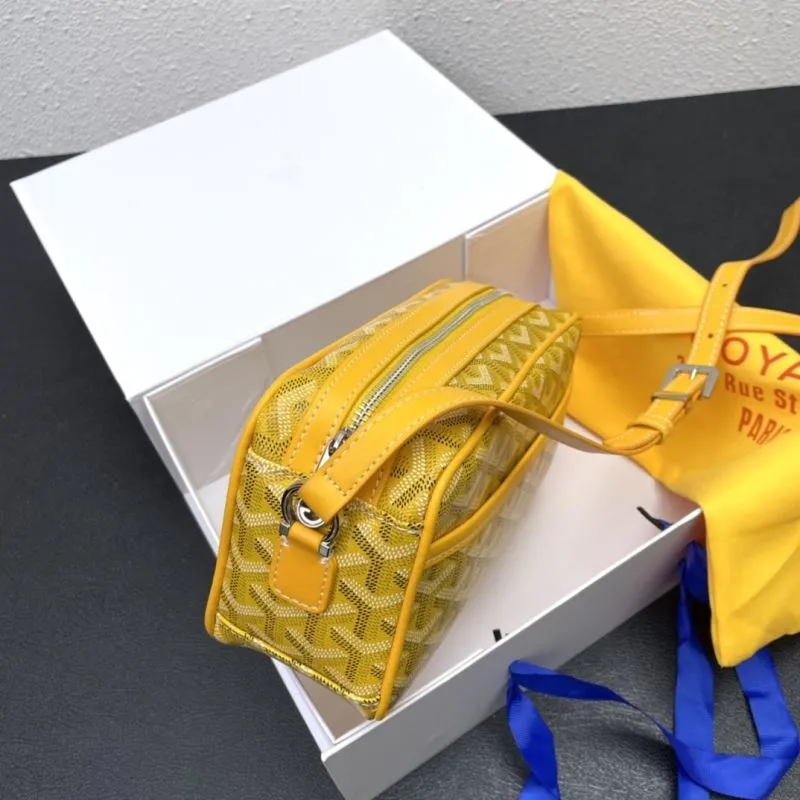 Goyard Yellow Crossbody Satchel Bag 388 - Image 4