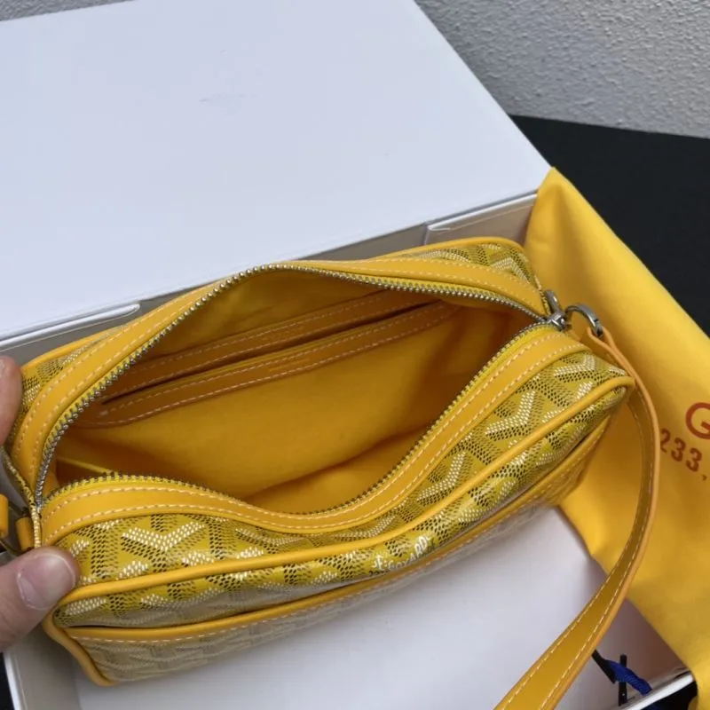 Goyard Yellow Crossbody Satchel Bag 388 - Image 7
