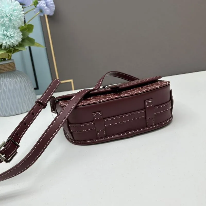 Goyard Burgundy Saddle Crossbody Bag 391 - Image 6