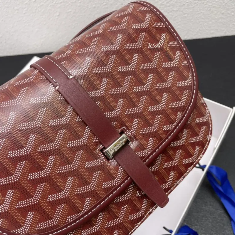 Goyard Burgundy Saddle Crossbody Bag 22cm - Image 6