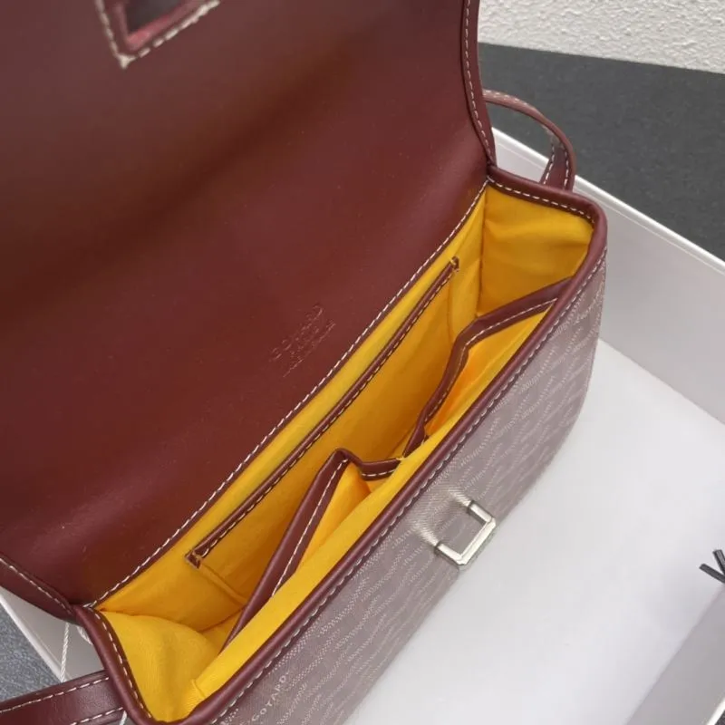 Goyard Burgundy Saddle Crossbody Bag 22cm - Image 8