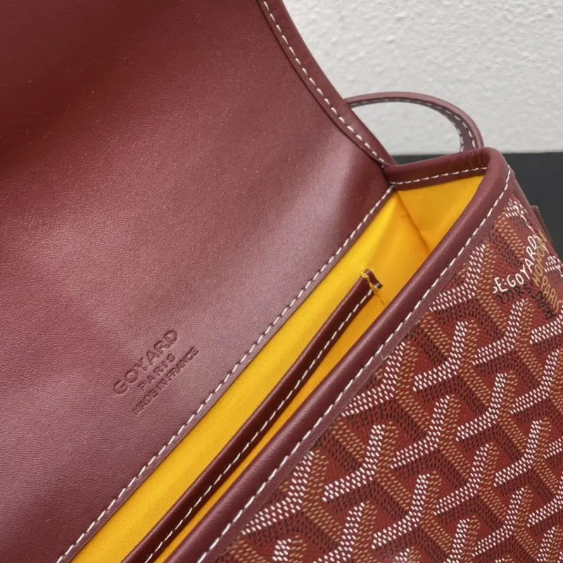 Goyard Burgundy Saddle Crossbody Bag 22cm - Image 9