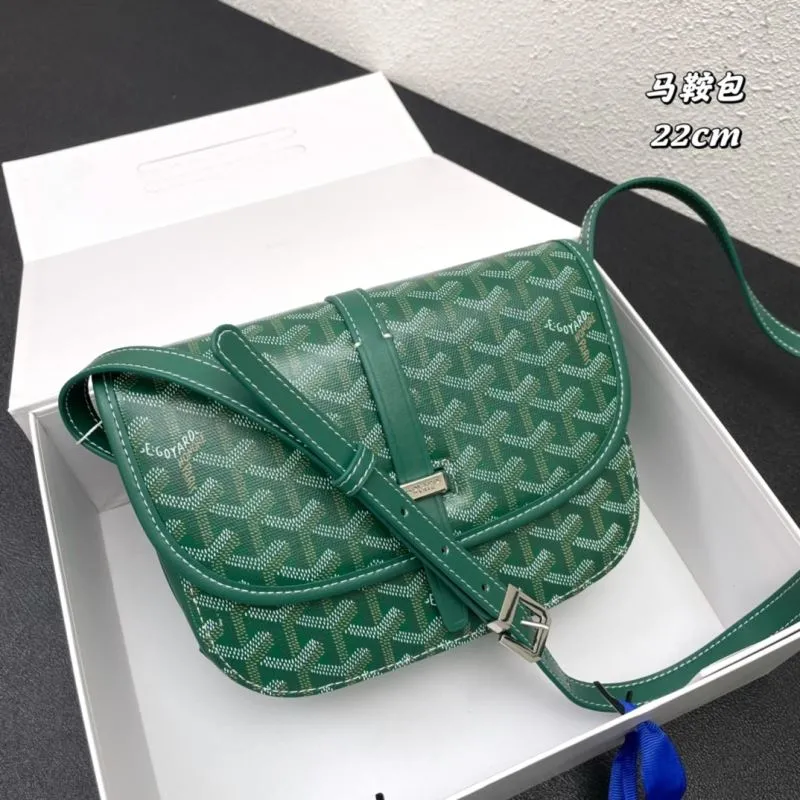 Goyard Green Saddle Bag 22cm - Image 3