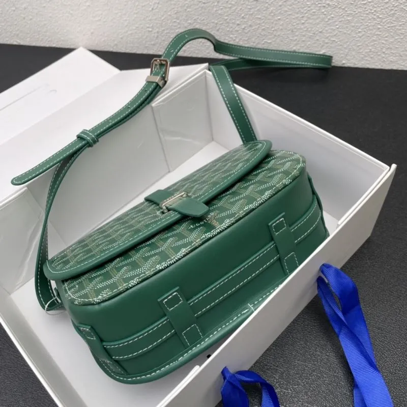 Goyard Green Saddle Bag 22cm - Image 4