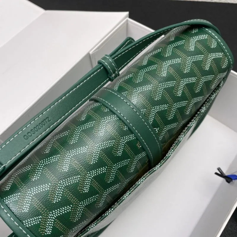 Goyard Green Saddle Bag 22cm - Image 7