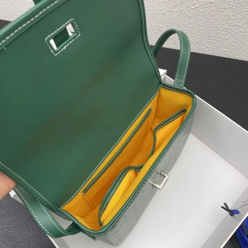 Goyard Green Saddle Bag 22cm - Image 8
